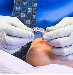 Patient receiving invisalign